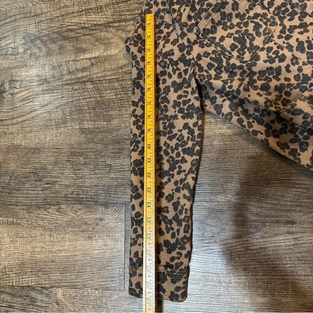 Anthropologie Denim Leopard Print Utility Jumpsuit XSP - Picture 11 of 14